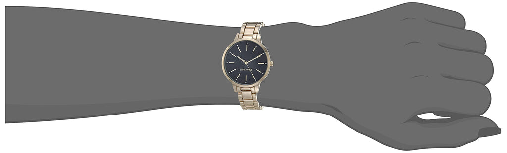 Nine West Women's Crystal Accented Bracelet Watch