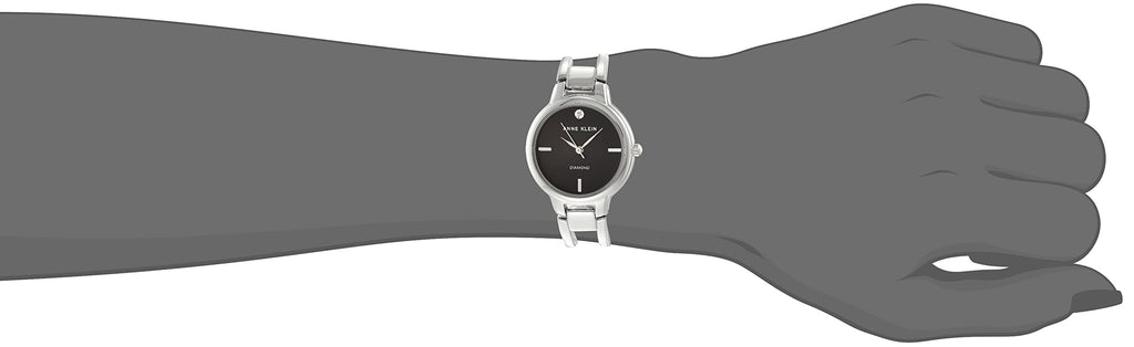 Women's Elegant Diamond Accent Watch – Stainless Steel Quartz Bracelet Watch