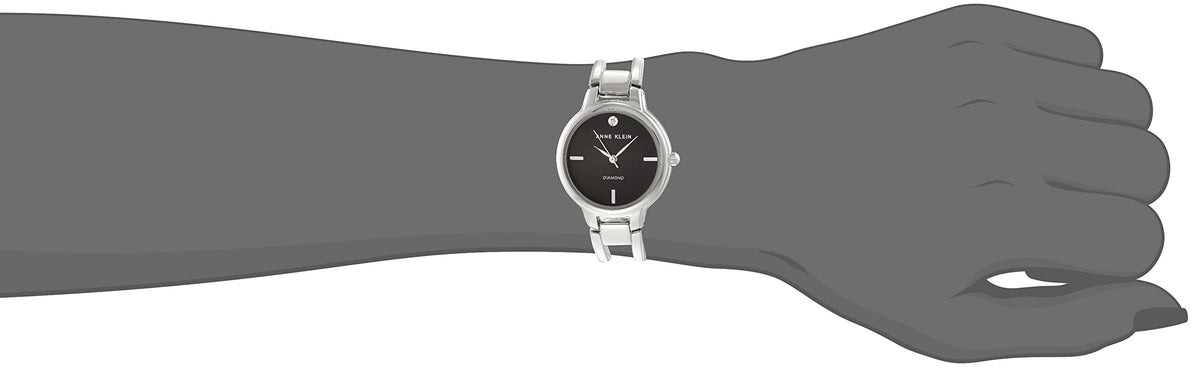 Women's Elegant Diamond Accent Watch – Stainless Steel Quartz Bracelet Watch
