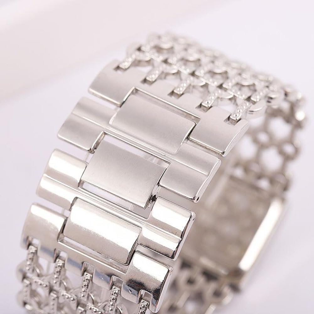 SENRUD Fashion Cuff Bracelet Watches for Women Luxury Rectangular Dial Analog Quartz Wrist Watch Gifts for Ladies