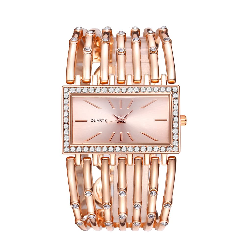 SENRUD Fashion Cuff Bracelet Watches for Women Luxury Rectangular Dial Analog Quartz Wrist Watch Gifts for Ladies