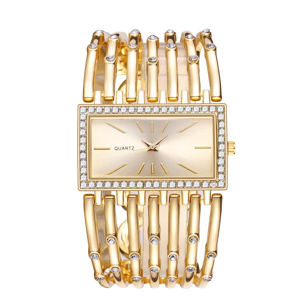 SENRUD Fashion Cuff Bracelet Watches for Women Luxury Rectangular Dial Analog Quartz Wrist Watch Gifts for Ladies