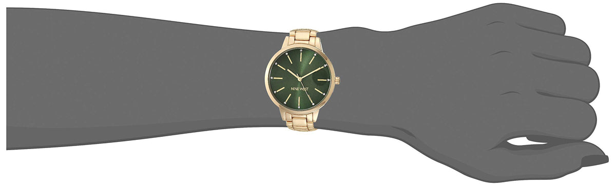 Nine West Women's Crystal Accented Bracelet Watch