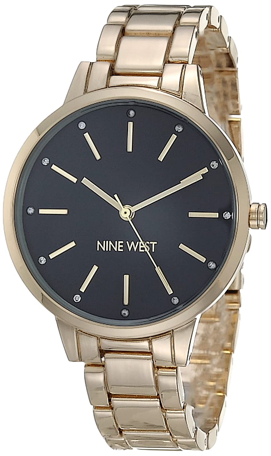 Nine West Women's Crystal Accented Bracelet Watch