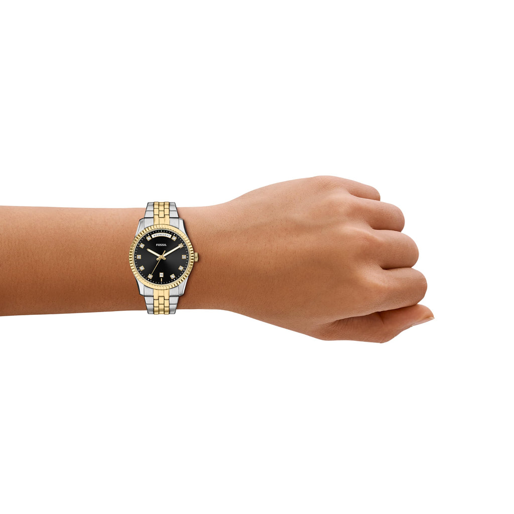 Fossil Women's Watch, Scarlette Quartz Stainless Steel Three-Hand Watch for Women