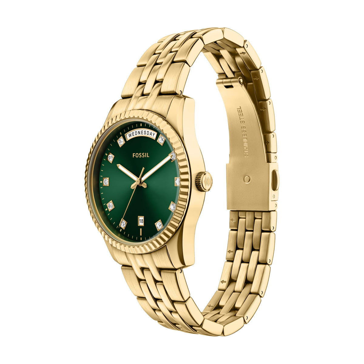Fossil Women's Watch, Scarlette Quartz Stainless Steel Three-Hand Watch for Women