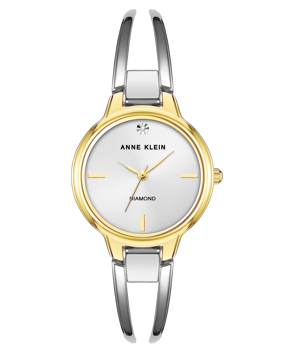Women's Elegant Diamond Accent Watch – Stainless Steel Quartz Bracelet Watch
