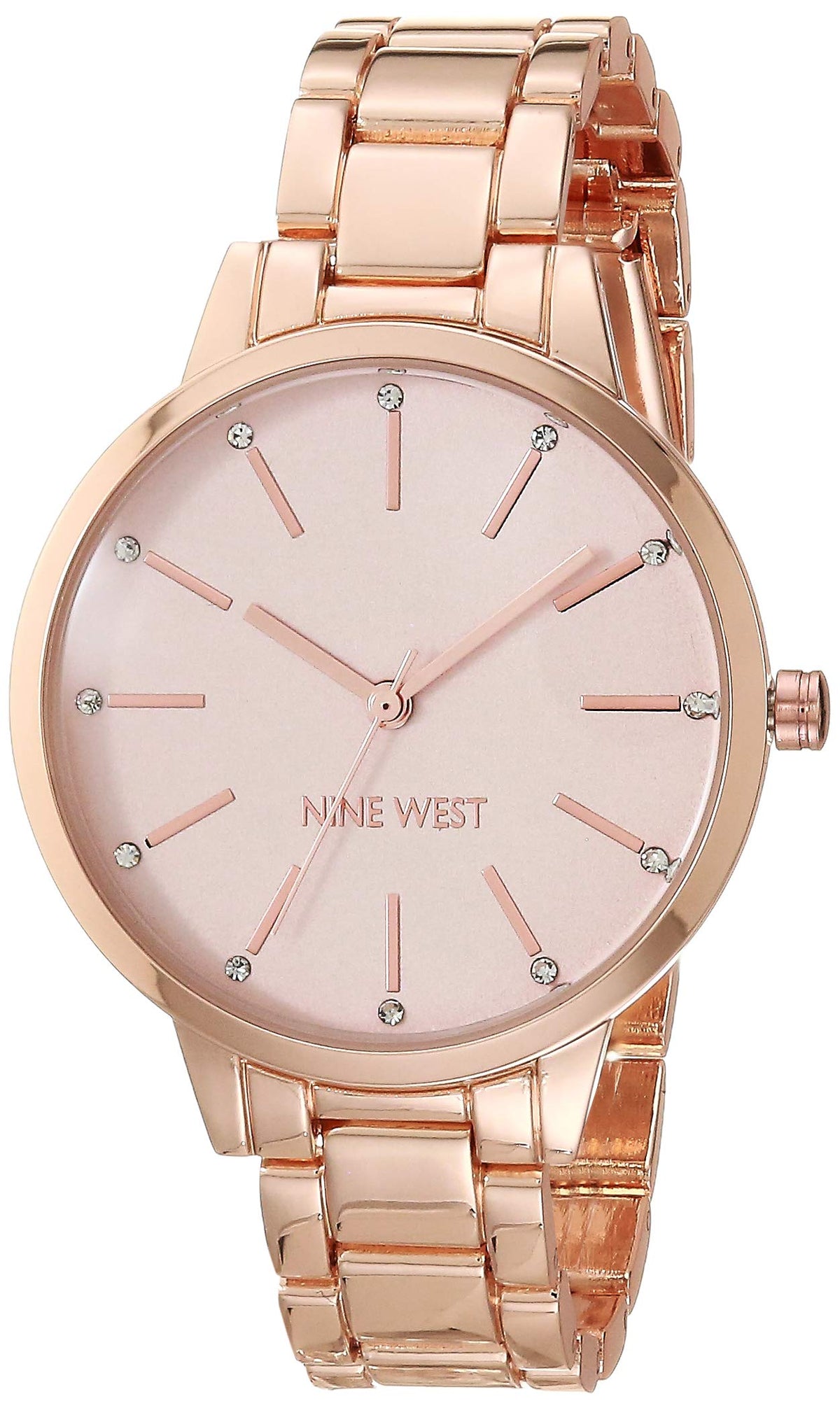 Nine West Women's Crystal Accented Bracelet Watch