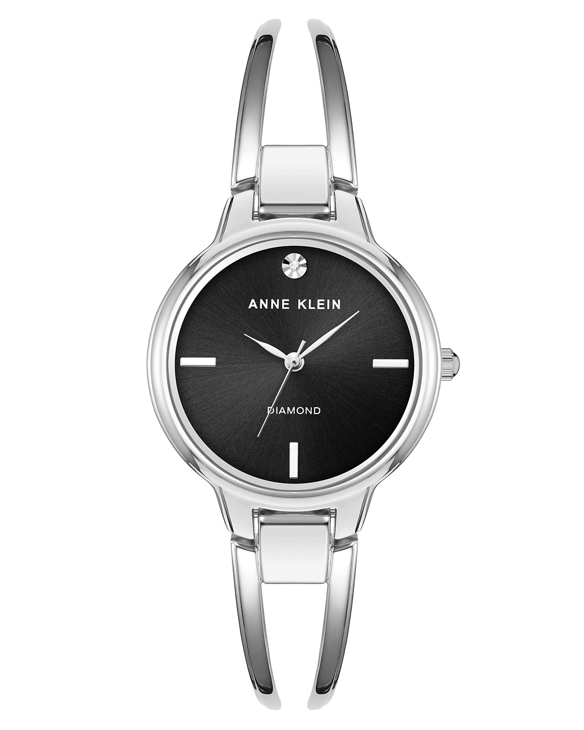 Women's Elegant Diamond Accent Watch – Stainless Steel Quartz Bracelet Watch