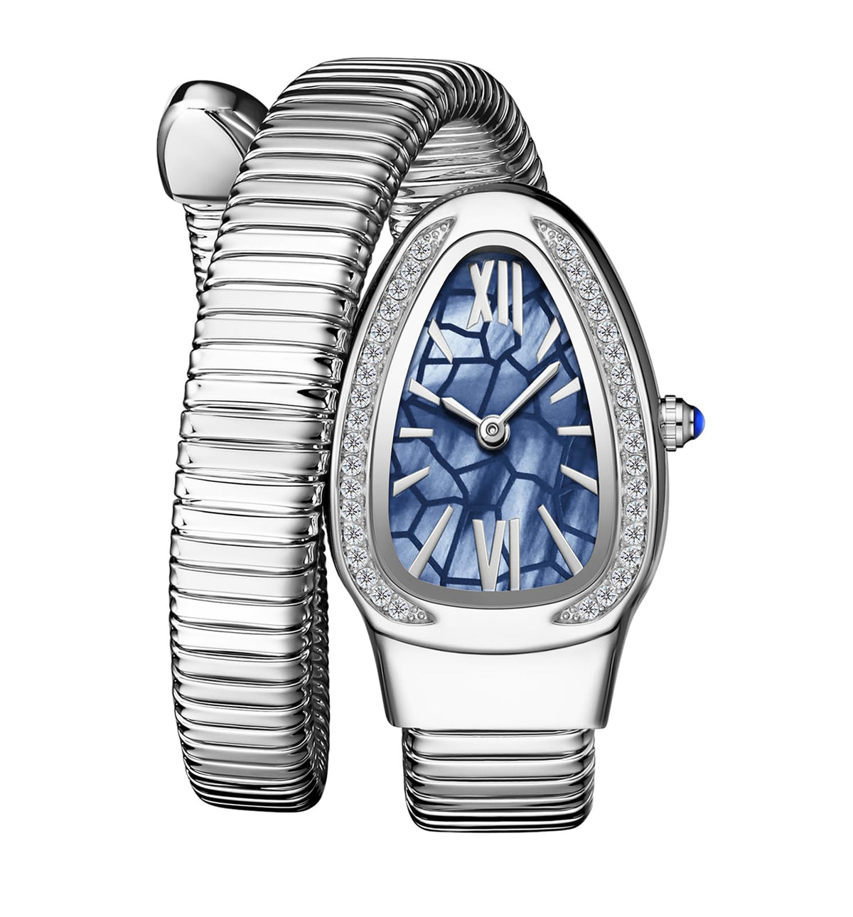 Gosasa Snake Bracelet Watch for Women, Elegant Wrap Around Bangle Wristwatch, Fashion Jewelry Style Quartz Watch, Adjustable Cuff Serpenti Watch for Dress & Gift