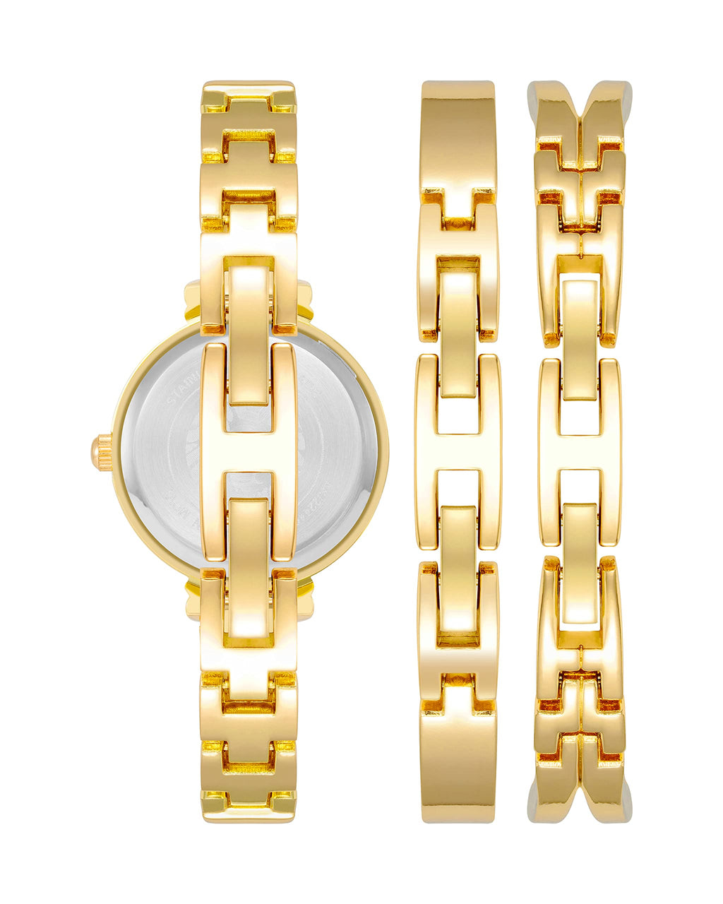Anne Klein Women's Premium Crystal Accented Bangle Watch Set, AK/2245
