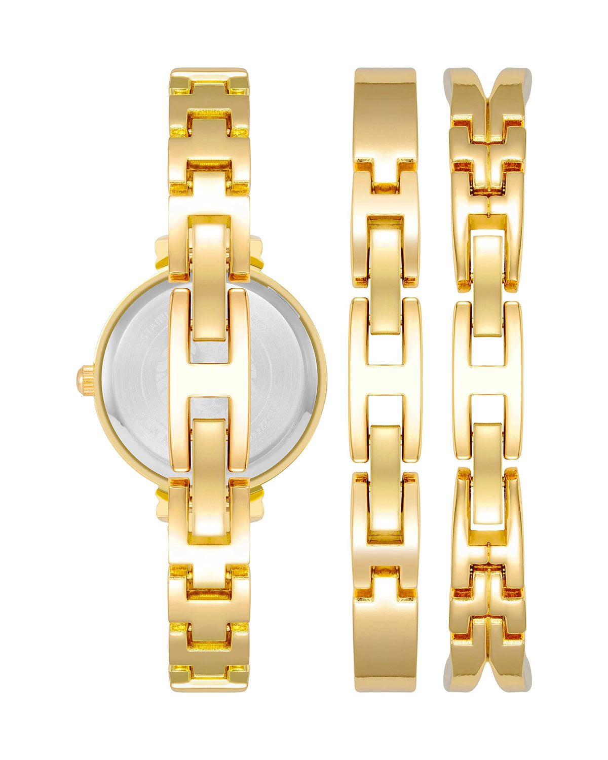 Anne Klein Women's Premium Crystal Accented Bangle Watch Set, AK/2245