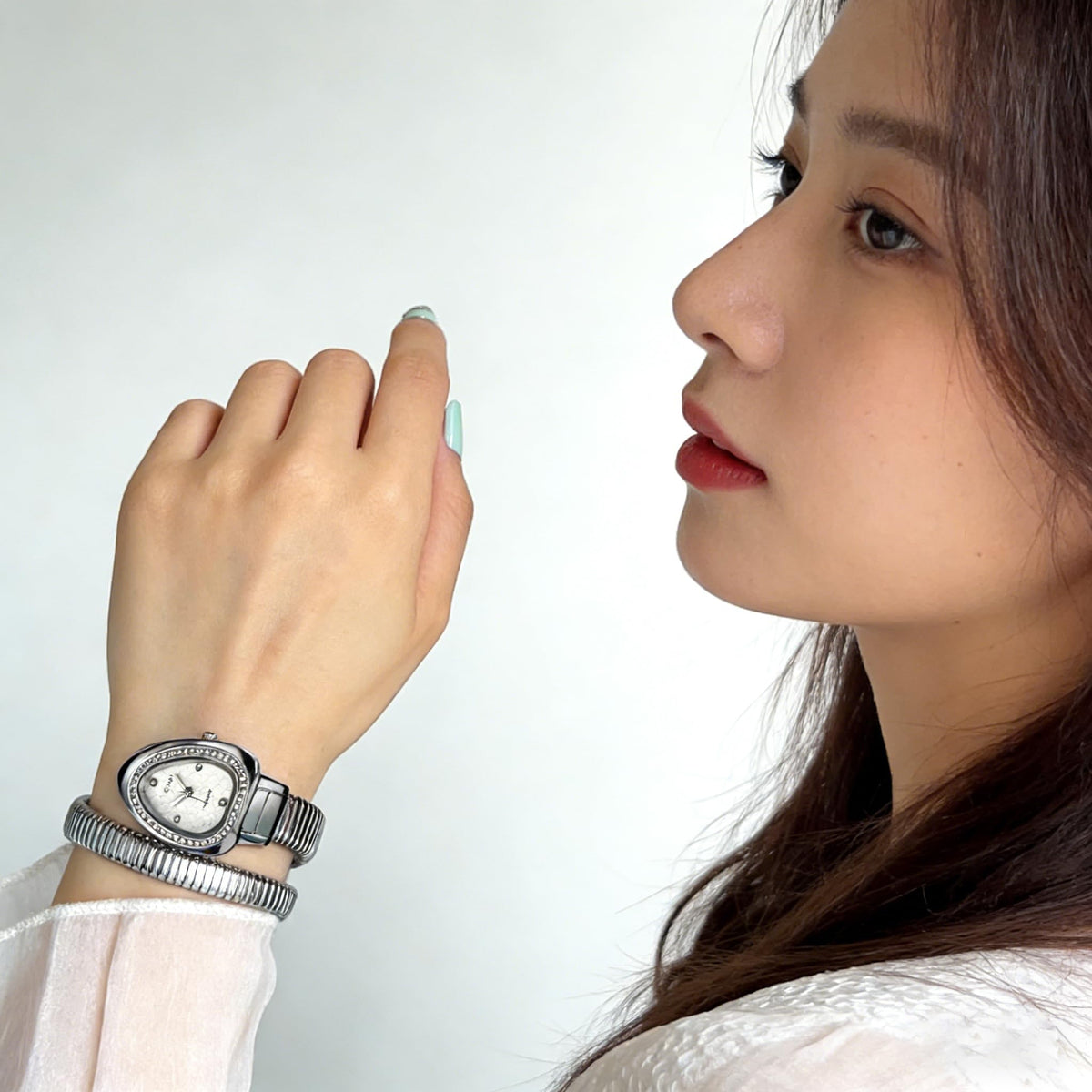 Gosasa Snake Bracelet Watch for Women, Elegant Wrap Around Bangle Wristwatch, Fashion Jewelry Style Quartz Watch, Adjustable Cuff Serpenti Watch for Dress & Gift