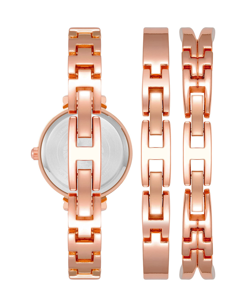 Anne Klein Women's Premium Crystal Accented Bangle Watch Set, AK/2245