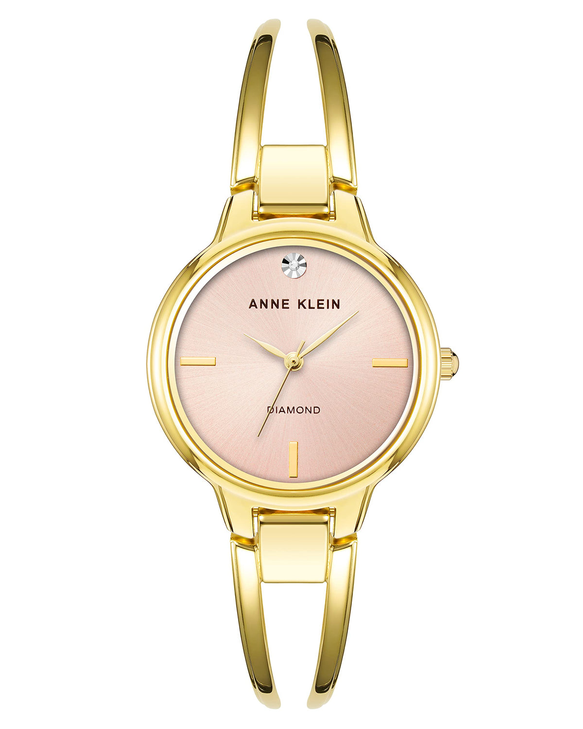 Women's Elegant Diamond Accent Watch – Stainless Steel Quartz Bracelet Watch