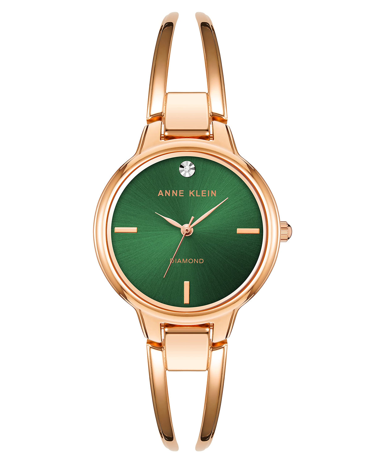 Women's Elegant Diamond Accent Watch – Stainless Steel Quartz Bracelet Watch