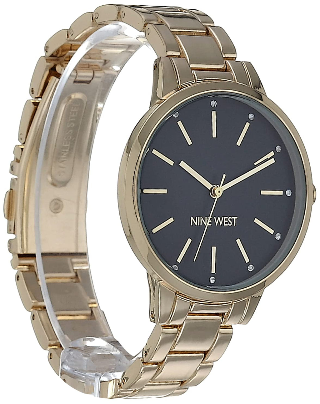 Nine West Women's Crystal Accented Bracelet Watch