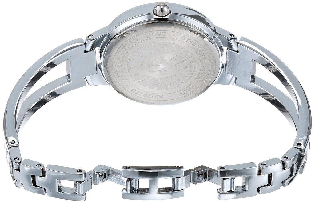 Women's Elegant Diamond Accent Watch – Stainless Steel Quartz Bracelet Watch