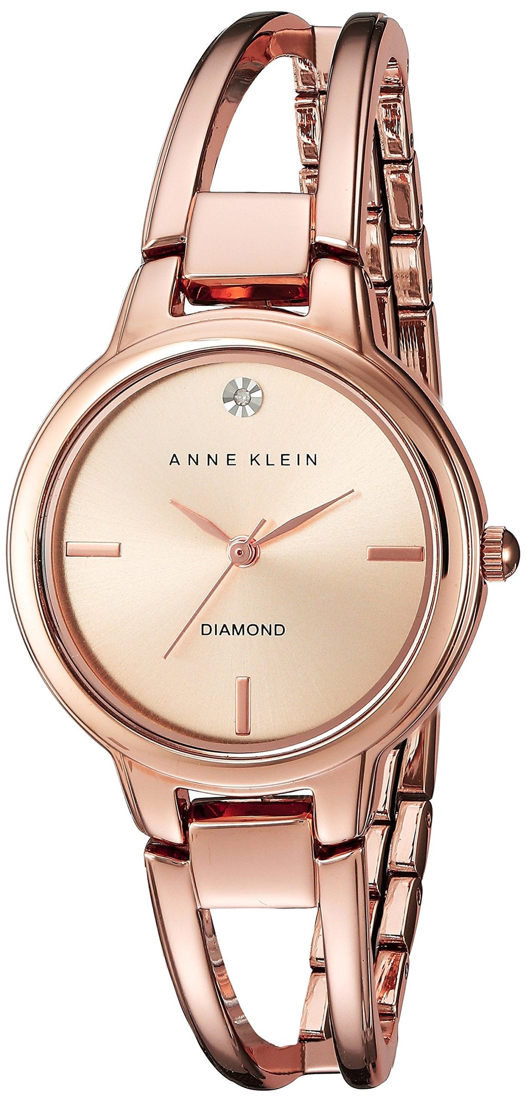 Women's Elegant Diamond Accent Watch – Stainless Steel Quartz Bracelet Watch