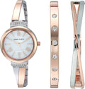 Anne Klein Women's Premium Crystal Accented Bangle Watch Set, AK/2245