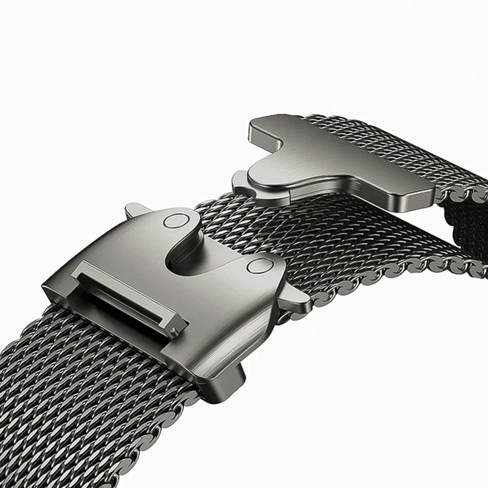 Milanese Mesh Apple Watch Band with Parachute Clasp