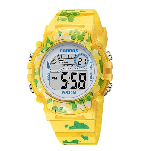 Kids Led Watch Colorful Luminous Watch For Boys New Sport Waterproof Digital Watches Silicone Strap Digital Watch Boys Military Colorful LED Display Waterproof Sports Watches For Kids