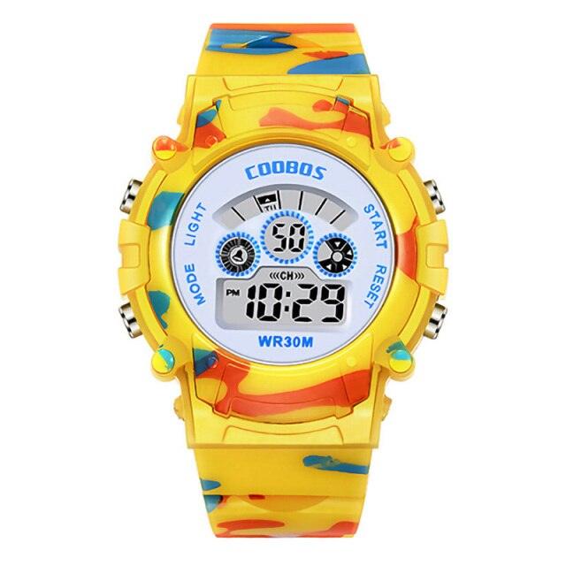 Kids Led Watch Colorful Luminous Watch For Boys New Sport Waterproof Digital Watches Silicone Strap Digital Watch Boys Military Colorful LED Display Waterproof Sports Watches For Kids
