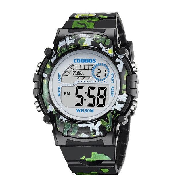 Kids Led Watch Colorful Luminous Watch For Boys New Sport Waterproof Digital Watches Silicone Strap Digital Watch Boys Military Colorful LED Display Waterproof Sports Watches For Kids